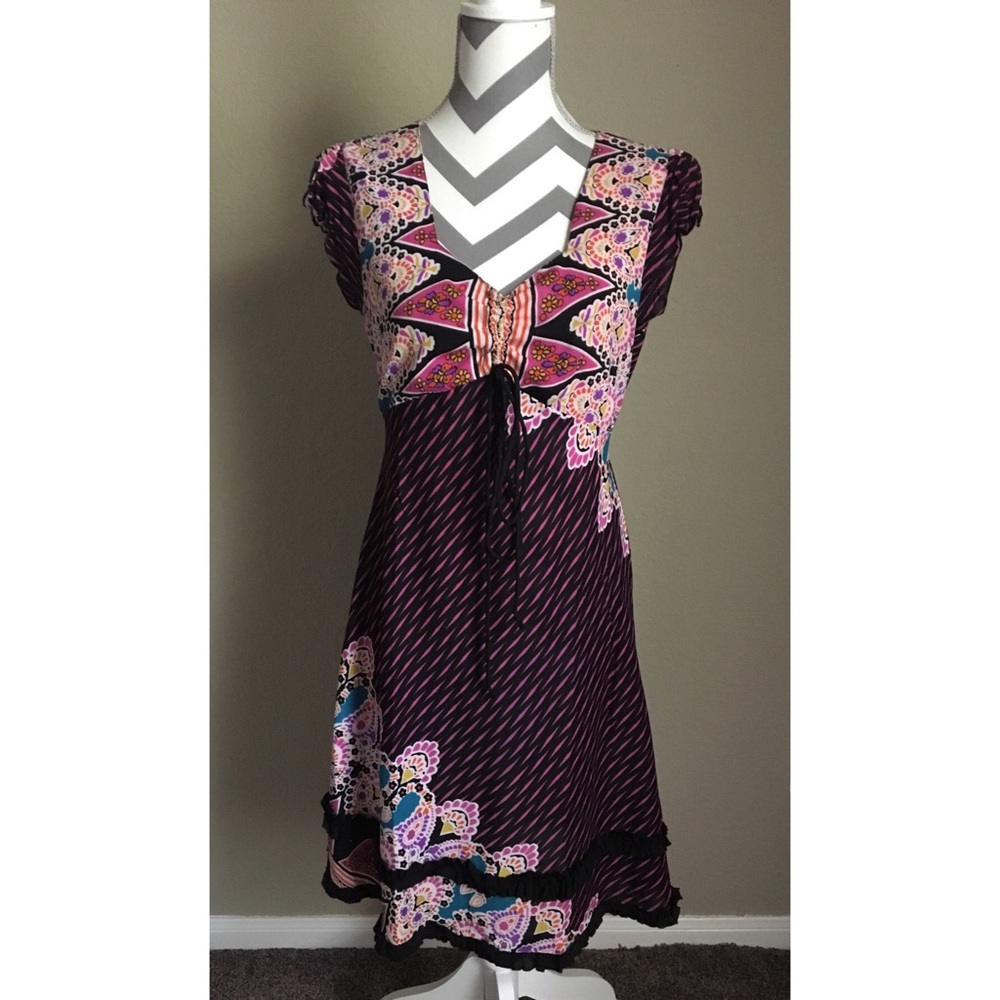 ❗️SOLD ELSEWHERE❗️Colorful Floral Dress 🌸 - Picture 1 of 5